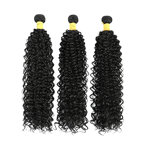 Human Hair Bundles Menschliches Haar Bündel for schwarze Frauen 1/3pcs Indian Kinky Curly Human Hair Bündel unverarbeitete Remy Haarwebende Haarverlängerungen natürliche Farbe human hair weave (Size von GRFIT