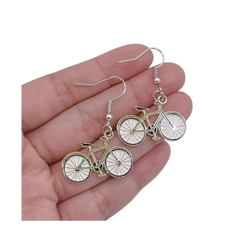 Mode-Ohrring Niedliche Fahrrad-Form-Emaille-Fahrrad-Ohrringe for Frauen, Freunde, Geschenke, Ohrschmuck, Farbe, Fitness, Sport, baumelnde Ohrringe Damenohrringe von GRFIT