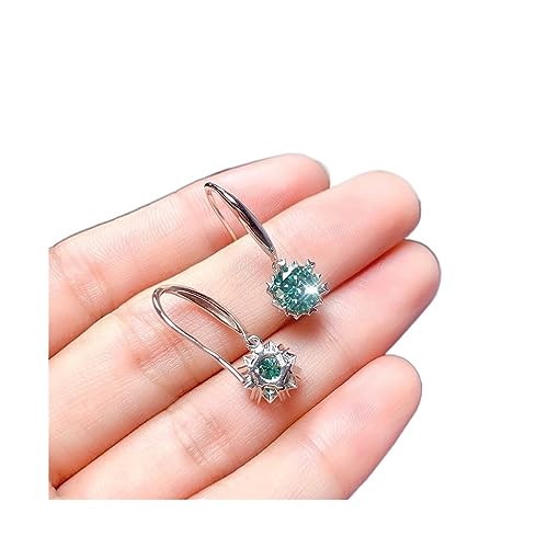Ohrringe Blue Green Moissanite Stud Earrings Sparkling Earrings For Women Fashion Jewelry Earrings Ohrringe Baumeln von GRFIT