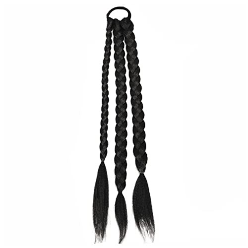 Pferdeschwanz Haarteil Extensions mit Gummiband, süßes Zopf-Pferdeschwanz-Haar, lange Zopf-Pferdeschwanz-Extensions, synthetische Zöpfe, Haarteile, Haar-Accessoires for Frauen, Kinder, Mädchen Ponytai von GRFIT