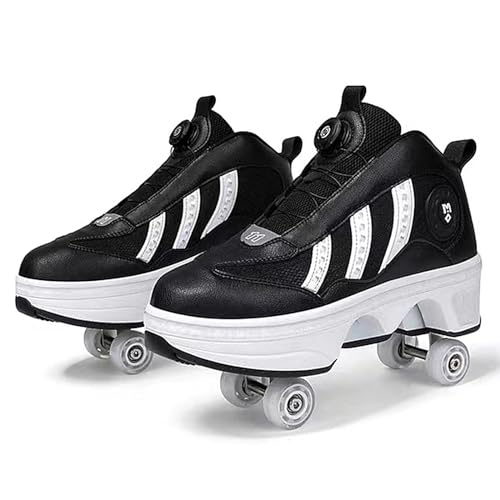 Shoes with Wheels for Men Shoes Roller Skates Children Skateboard Shoes Comfortable and Breathable Quad Skates Adjustable Roller Skates Hidden Wheel for Running Sports Shoes for Playing for Men,38 von GRFIT