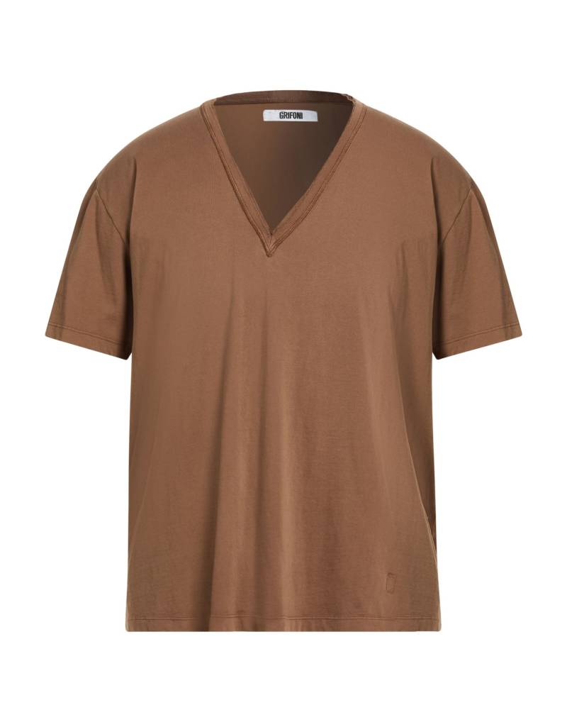 GRIFONI T-shirts Herren Braun von GRIFONI