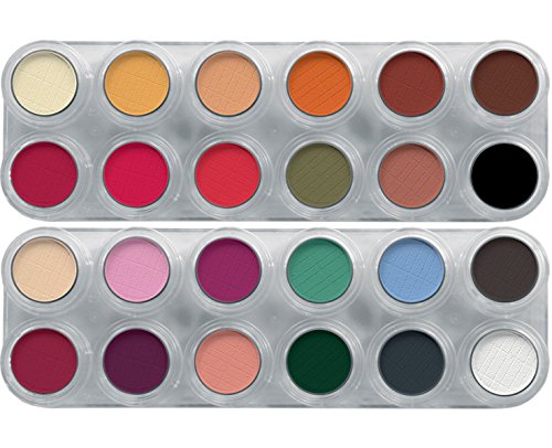 Grimas Eyeshadow Rouge Doppel-Palette FK 24 x 2g farbintensiv von GRIMAS