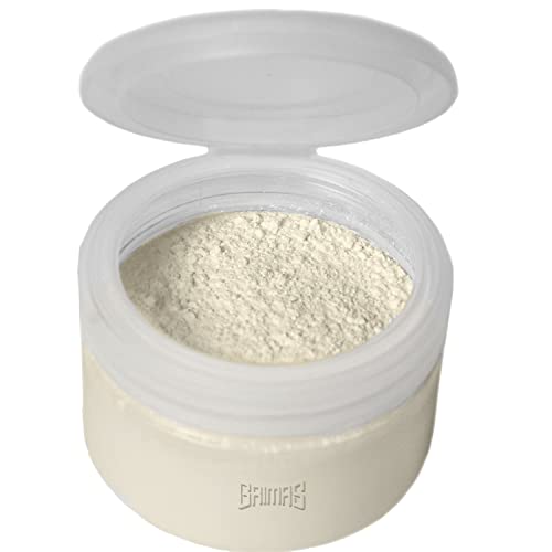 Grimas Make-up Powder, 150g, professionelles transparentes Fixierpuder, sehr matt, ideal für dunkle Haut, für Foundation, Cremeschminke, Camouflage und mehr, unparfürmiert, vegan von GRIMAS