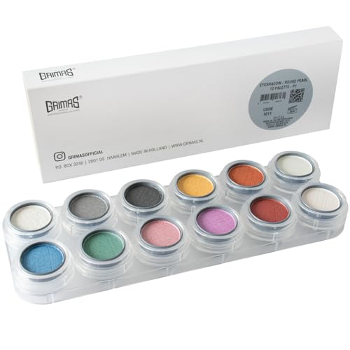 Lidschattenpalette (Pearl) P1 mit 12 Farben von GRIMAS