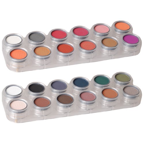 GRIMAS Lidschattenpalette mit 24 Farben à 2 g, Matt, Hoch pigmentiert, Duftfrei, Voller Coverage, Unisex, Erwachsene, 1.19 pounds, 3.94 x 11.02 x 2.36 inches von GRIMAS