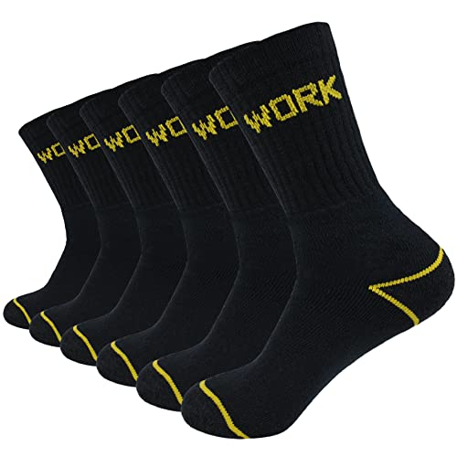 GRIPWOOL Arbeitssocken Herren (10 Paar) - Work Socken Herren Damen - Schwarz Robust Work Socks Outdoor Langlebig - 75% Baumwolle von GRIPWOOL