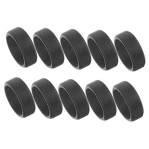 GRIRIW 10 Stück Silikonringe für Herren Hautfreundliche Elastische Fitnessringe Schwarz für Sport und Training Schützende Fingerringe für Aktivitäten und Eheringe GRIRIW 10 Stück Silikonringe für Herren Hautfreundliche Elastische Fitnessringe Schwarz für Sport und Training Schützende Fingerringe für Aktivitäten und Eheringe von GRIRIW
