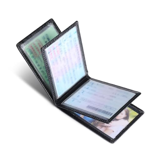 GRIRIW 1stück Multifunktionales Dokumentenetui Für Fahrzeugschein Und Führerschein Hochwertige Lederhülle Schwarz Für Ausweis Fahrzeugpapiere Und Karten Für Reisen Und Alltag von GRIRIW