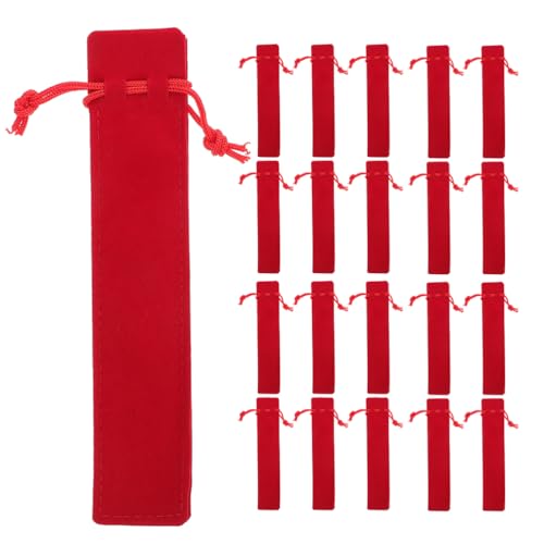 GRIRIW 25 Stück Stiftetaschen mit Kordelzug: Samt-Stiftetasche, Samt-Etui, Bleistifthüllen für Füller, Büro- und Schulbedarf, Organizer für Weihnachtsfeiern GRIRIW 25 Stück Stiftetaschen mit Kordelzug: Samt-Stiftetasche, Samt-Etui, Bleistifthüllen für Füller, Büro- und Schulbedarf, Organizer für Weihnachtsfeiern von GRIRIW
