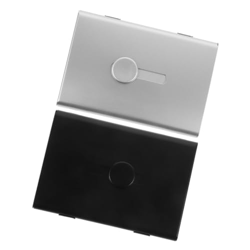 GRIRIW 2stücke Visitenkartenhalter Aus Aluminiumlegierung Kartenetui Tragbar Für Visitenkarten Kreditkarten Ausweis Organisation Im Büro Und Reisegebrauch von GRIRIW