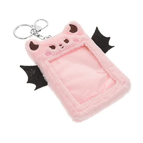GRIRIW Kartenhalter Mit Niedlichen Teufelsflügeln Wiederverwendbarer Schlüsselanhänger Praktischer Ausweishalter Für Schüler Und Kpop-Fans Sammlungs Und Fotokarten-Organizer von GRIRIW