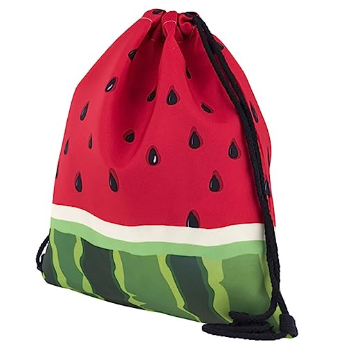 GRIRIW Melonen-kordelzugbeutel Aus Multifunktionaler Rucksack Für Mädchen Sporttasche Mit Kordelzug Für Fitnessstudio Schule Und Zuhause von GRIRIW