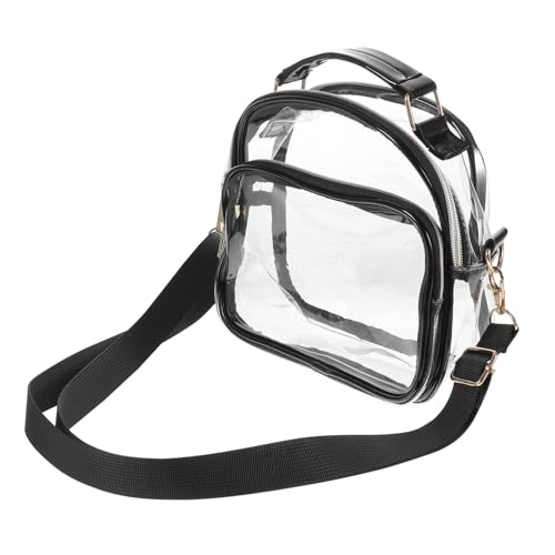 GRIRIW Transparente PVC Umhängetasche Damen Klein Leichte Crossbody Schultertasche mit Praktischem Reißverschluss Modische und Strapazierfähige Einzelschultertasche für Zufällige Farbe von GRIRIW