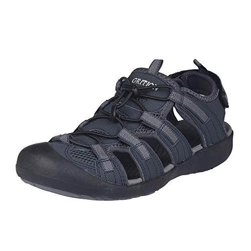 GRITION Trekkingsandalen Herren Wandern Sandalen Größe Outdoor Sport Wandersandalen Schnell Trocken Toecap Sommer Strand Schuhe MEHRWEG (41 EU, Marine) von GRITION