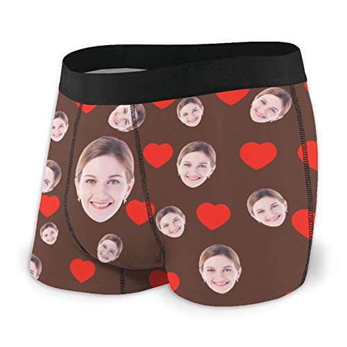 GROBTE Custom Face Boxers, Personalisierte Boxershorts Herren Neuheit Unterwäsche Mit Gesicht Foto Angepasst Lustiges Geschenk Für Ihn Ehemann von GROBTE