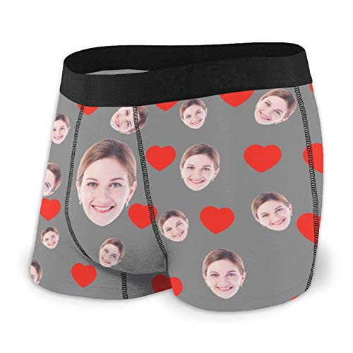 GROBTE Custom Face Boxers, Personalisierte Boxershorts Herren Neuheit Unterwäsche Mit Gesicht Foto Angepasst Lustiges Geschenk Für Ihn Ehemann von GROBTE