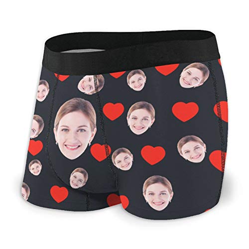 GROBTE Custom Face Boxers, Personalisierte Boxershorts Herren Neuheit Unterwäsche Mit Gesicht Foto Angepasst Lustiges Geschenk Für Ihn Ehemann von GROBTE
