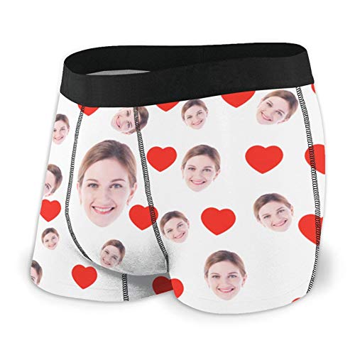 GROBTE Custom Face Boxers, Personalisierte Boxershorts Herren Neuheit Unterwäsche Mit Gesicht Foto Angepasst Lustiges Geschenk Für Ihn Ehemann von GROBTE