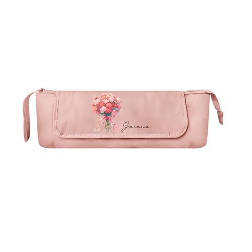 Hair Tools Travel Bag Custom Birth Flower Und Name Mit Hitzebeständiger Matte Und Innentaschen Hair Styling Tools Storage Bag Geschenke Für Frauen von GROBTE