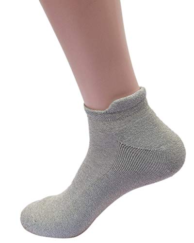 Grödo, Sport Sneaker Socken Frottiert, 98% Bauwolle (kbA), 2% Elasthan (39-42, Hellgrau meliert) von Grödo