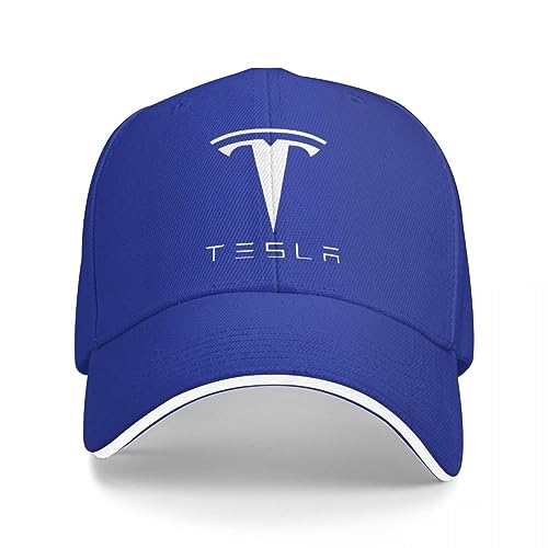 GRONGU Auto-Baseballmütze, Für Tesla Model 3 X S Y, Herren-Damen-Unisex-Baseballmützen,Blue von GRONGU