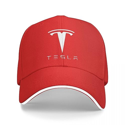 GRONGU Auto-Baseballmütze, Für Tesla Model 3 X S Y, Herren-Damen-Unisex-Baseballmützen,Red von GRONGU