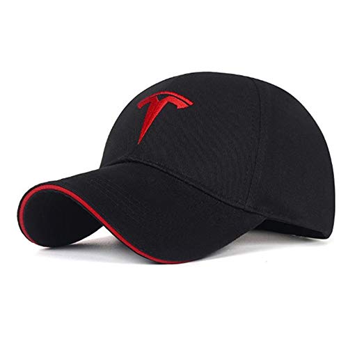 GRONGU Baseballkappe, Für Tesla Model 3 X S Y, 3D-Stickkappe, Autozubehör,Black- von GRONGU