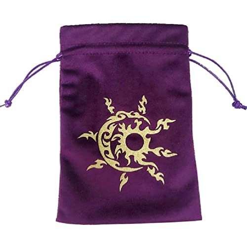 GRONGU Divinations Karte Würfel Tasche Mini Hochzeit Tasche Tischdecke Orakel Kartenspiel Tasche Schmuck Lagerung Kordelzug Tarot Tasche Kordelzug Tarot Tasche, violett von GRONGU