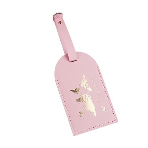 GRONGU Fashion Travel Passport Cover PU Brief Print Gepäck Koffer Adresshalter Gepäck Boarding Label Passschutz für Frauen, rose, Luggage tag von GRONGU