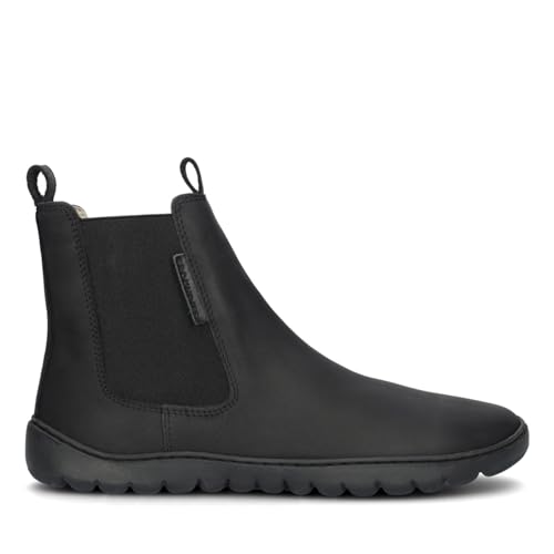 GROUNDIES® Everyday Chelsea 2.0 Women - Damen Barfußschuh/Barfuß-Stiefelette/Chelsea Boots (black, EU Schuhgrößensystem, Erwachsene, Numerisch, M, 43) von GROUNDIES