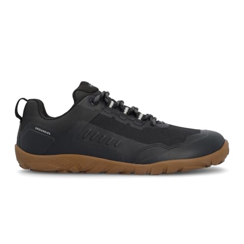 GROUNDIES All Terrain Low/High 2.0 Men - robuster, Outdoor Herren Barfußschuh/Wanderschuh (Low Black, EU Schuhgrößensystem, Erwachsene, Numerisch, M, 46) von GROUNDIES