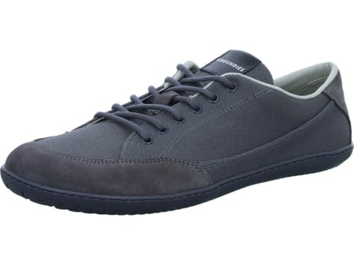 GROUNDIES Barfußschuhe aus BW Canvas in Dunkel Grau Amsterdam * GO1 Barefoot (Dark Grey, EU Schuhgrößensystem, Erwachsene, Numerisch, M, 42) von GROUNDIES