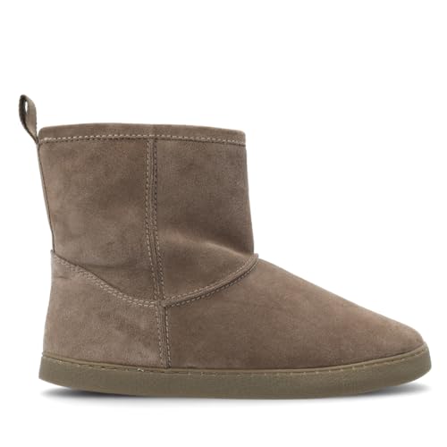 GROUNDIES Cozy Boot Low / 2.0 Women - gefütterter Damen Barfußschuh/Boots (Boot 2.0 taupe, EU Schuhgrößensystem, Erwachsene, Numerisch, M, 41) von GROUNDIES