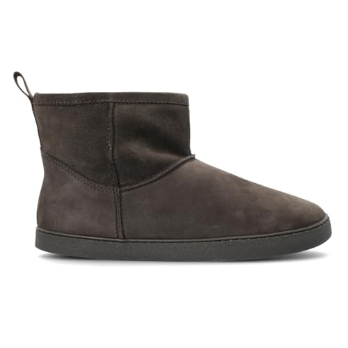 GROUNDIES Cozy Boot Low / 2.0 Women - gefütterter Damen Barfußschuh/Boots (Boot Low Dunkelbraun, EU Schuhgrößensystem, Erwachsene, Numerisch, M, 41) von GROUNDIES