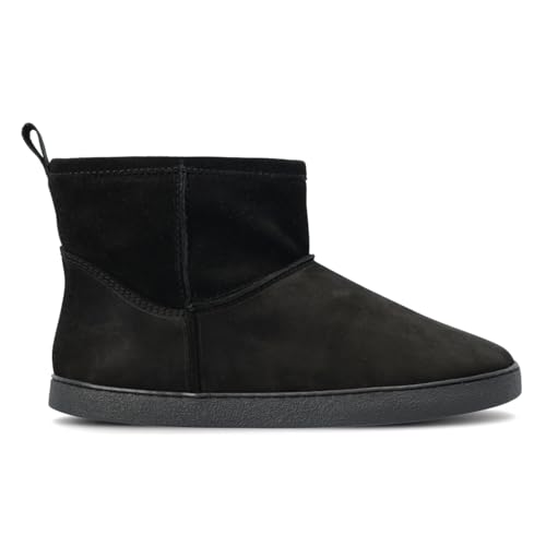 GROUNDIES Cozy Boot Low / 2.0 Women - gefütterter Damen Barfußschuh/Boots (Boot Low black, EU Schuhgrößensystem, Erwachsene, Numerisch, M, 42) von GROUNDIES