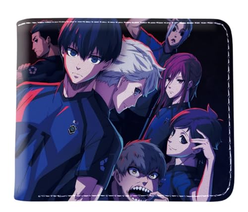 GROUSER Bluelock Anime Billfold Herren Isagi Yoichi Rin Itoshi Geldbörsen Damen Hyoma Kunigami Meguru Manga Bifold Geldbörsen, 13 Billfold, Einheitsgröße, Casual von GROUSER