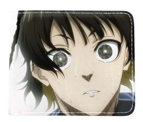 GROUSER Bluelock Anime Billfold Herren Isagi Yoichi Rin Itoshi Geldbörsen Damen Hyoma Kunigami Meguru Manga Bifold Geldbörsen, 16 Billfold, Einheitsgröße, Casual von GROUSER