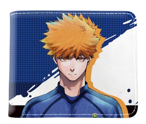 GROUSER Bluelock Anime Billfold Herren Isagi Yoichi Rin Itoshi Geldbörsen Damen Hyoma Kunigami Meguru Manga Bifold Geldbörsen, 22 Billfold, Einheitsgröße, Casual von GROUSER