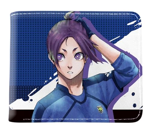 GROUSER Bluelock Anime Billfold Herren Isagi Yoichi Rin Itoshi Geldbörsen Damen Hyoma Kunigami Meguru Manga Bifold Geldbörsen, 26 Billfold, Einheitsgröße, Casual von GROUSER