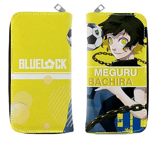 GROUSER Bluelock Anime Billfold Kunigami Bachira Slim Fronttasche Geldbörsen Manga Fußball Blue Lock Isagi Yoichi Rin Itoshi Bifold Geldbörsen, 05 Bluelock, Einheitsgröße, Casual von GROUSER