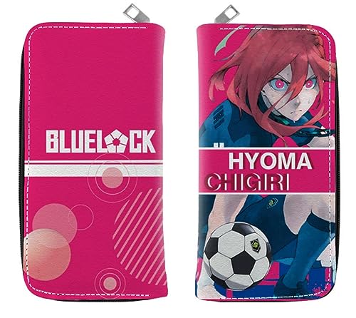 GROUSER Bluelock Anime Billfold Kunigami Bachira Slim Front Pocket Purses Manga Football Blue Lock Isagi Yoichi Rin Itoshi Bifold Wallets, 06 Bluelock, Einheitsgröße, Casual von GROUSER