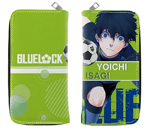 GROUSER Bluelock Anime Billfold Kunigami Bachira Slim Fronttasche Geldbörsen Manga Fußball Blue Lock Isagi Yoichi Rin Itoshi Bifold Geldbörsen, 08 Bluelock, Einheitsgröße, Casual von GROUSER