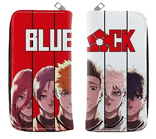 GROUSER Bluelock Anime Billfold Kunigami Bachira Slim Fronttasche Geldbörsen Manga Fußball Blue Lock Isagi Yoichi Rin Itoshi Bifold Geldbörsen, 16 Bluelock, Einheitsgröße, Casual von GROUSER