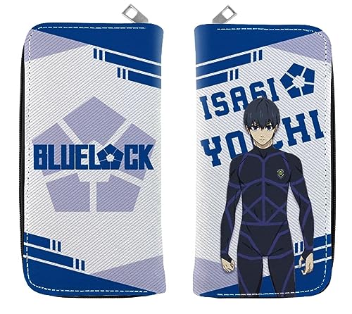 GROUSER Bluelock Anime Billfold Kunigami Bachira Slim Fronttasche Geldbörsen Manga Fußball Blue Lock Isagi Yoichi Rin Itoshi Bifold Geldbörsen, 17 Bluelock, Einheitsgröße, Casual von GROUSER