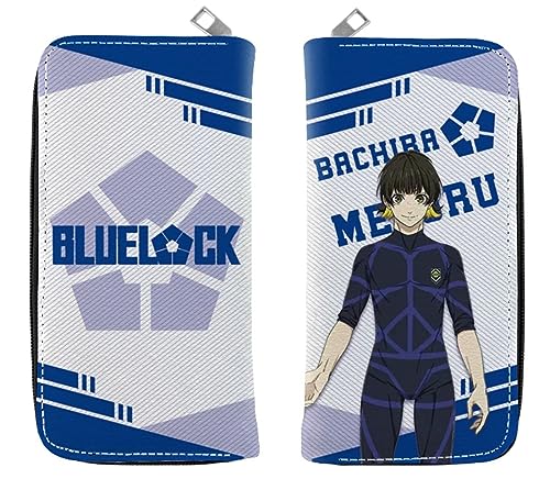 GROUSER Bluelock Anime Billfold Kunigami Bachira Slim Front Pocket Purses Manga Football Blue Lock Isagi Yoichi Rin Itoshi Bifold Wallets, 18 Bluelock, Einheitsgröße, Casual von GROUSER