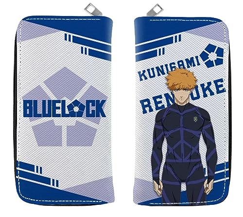 GROUSER Bluelock Anime Billfold Kunigami Bachira Slim Fronttasche Geldbörsen Manga Fußball Blue Lock Isagi Yoichi Rin Itoshi Bifold Geldbörsen, 19 Bluelock, Einheitsgröße, Casual von GROUSER