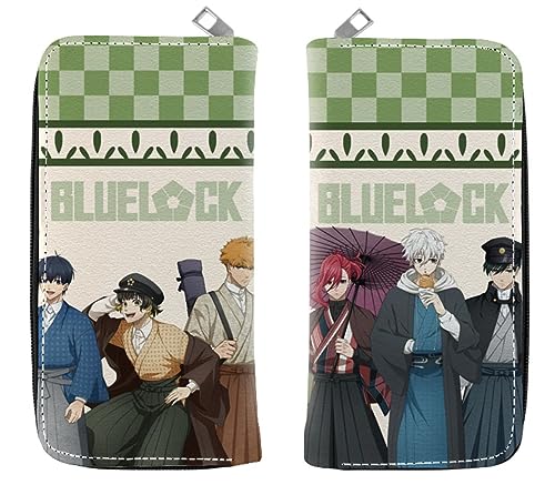 GROUSER Bluelock Anime Billfold Kunigami Bachira Slim Fronttasche Geldbörsen Manga Fußball Blue Lock Isagi Yoichi Rin Itoshi Bifold Geldbörsen, 21 Bluelock, Einheitsgröße, Casual von GROUSER