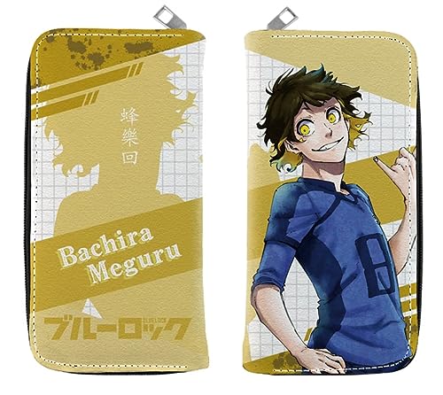 GROUSER Bluelock Anime Billfold Kunigami Bachira Slim Fronttasche Geldbörsen Manga Fußball Blue Lock Isagi Yoichi Rin Itoshi Bifold Geldbörsen, 23 Bluelock, Einheitsgröße, Casual von GROUSER