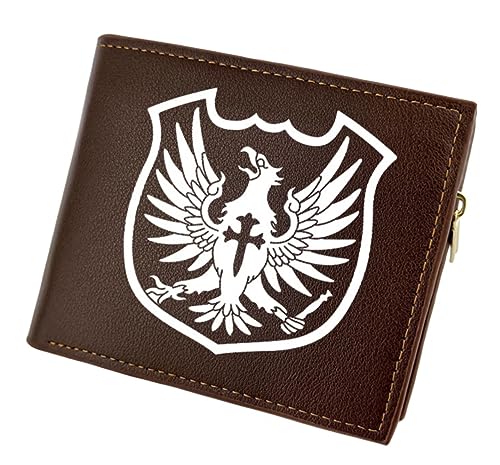 GROUSER Braun Manga Black Clover Bifold Wallets Mimosa Yami Visitenkartenhalter Anime Asta Wasserdicht PU Leder Billfold, 07 Billfold, Einheitsgröße, Casual von GROUSER